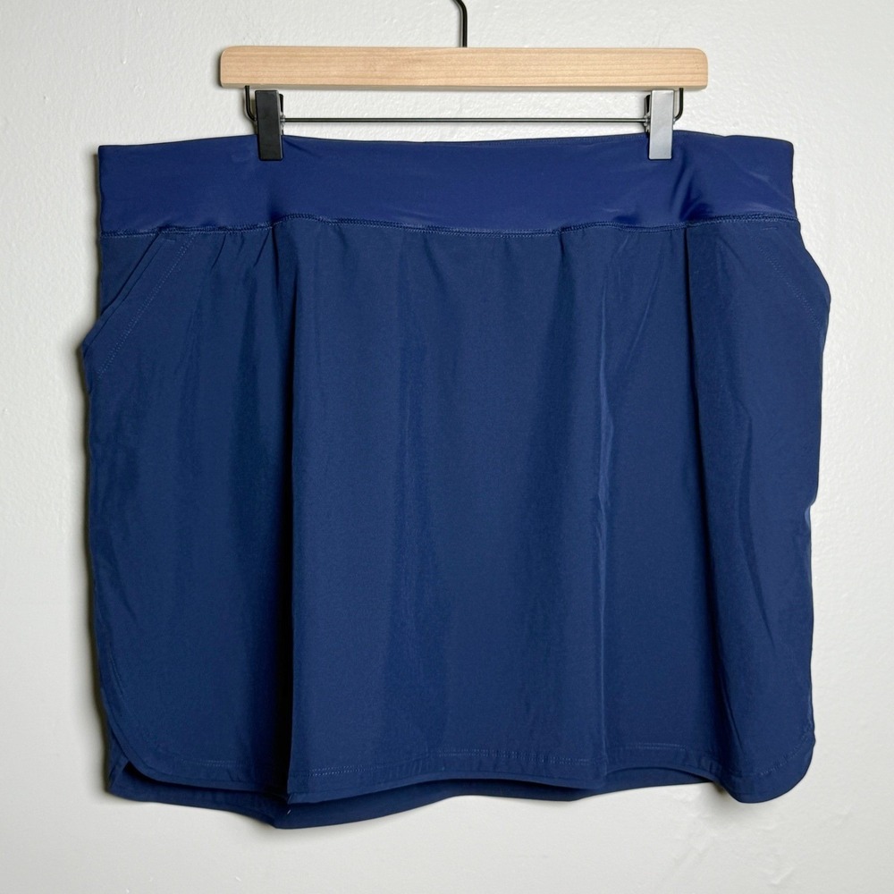 Lands'‎ End Womens Skort 20W Blue Active Yoga Pilates Outdoors Gym
